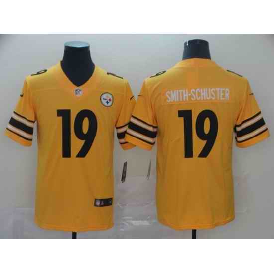 Nike Steelers 19 JuJu SmithSchuster Gold Inverted Legend Limited Jersey
